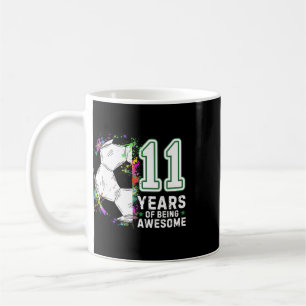 11 Years Of Being Awesome Soccer Birthday 11th Coffee Mug