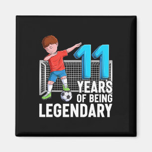 11 Years Of Being Legendary Soccer Boy 11th Birthd Magnet