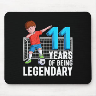 11 Years Of Being Legendary Soccer Boy 11th Birthd Mouse Pad
