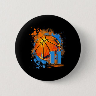 11 Years Old 11th Birthday Basball 6 Cm Round Badge