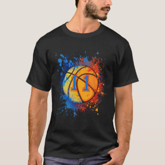 11 Years Old 11th Birthday Basketball Gift For Boy T-Shirt