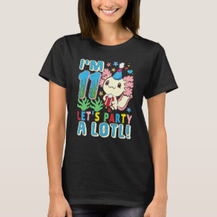11 Years Old Axolotl 11th Birthday Party Boys Girl T-Shirt