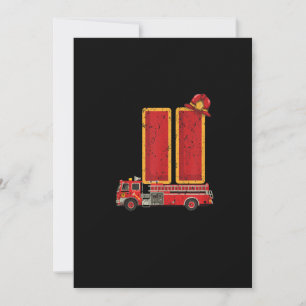 11 Years Old Birthday Boy Gifts Firefighter Holiday Card