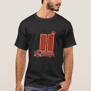 11 Years Old Birthday Boy Gifts Firefighter T-Shirt