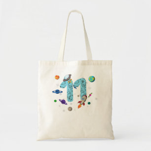 11 Years Old Birthday Boy Gifts Space 11th Birthda Tote Bag