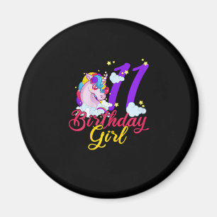 11 Years Old Birthday Girl Gifts Unicorn 11th Birt Magnet