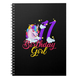 11 Years Old Birthday Girl Gifts Unicorn 11th Birt Notebook