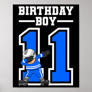 11 Years Old Boy Ice Hockey Player 11th Birthday Y Poster