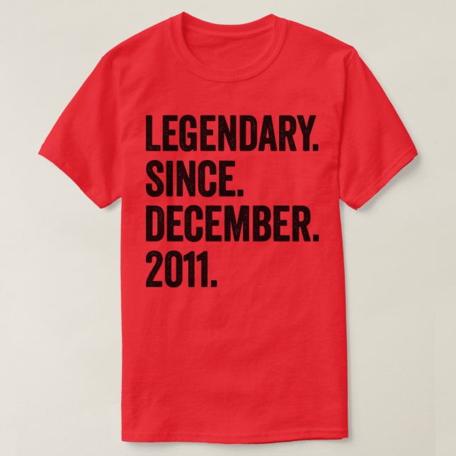 11 Years Old December 2011 11th Birthday1 T-Shirt (Design Front)