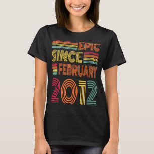 11 Years Old Epic Since February 2012 11th Birthda T-Shirt