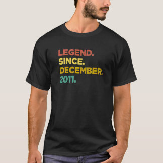11 Years Old  Legend Since December 2011 11th Birt T-Shirt