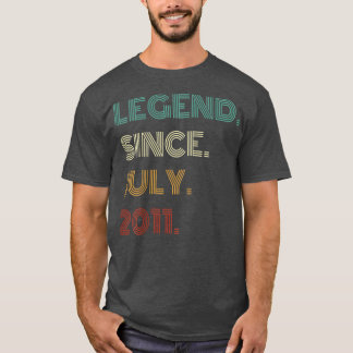 11 Years Old Legend Since July 2011 11th Birthday  T-Shirt