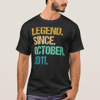 11 Years Old  Legend Since October 2011 11th Birth T-Shirt