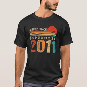 11 Years Old Legend Since September 2011 11th Bir T-Shirt