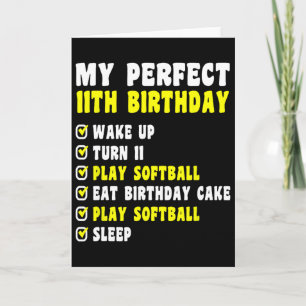 11 Years Old My Perfect 11th Birthday Softll 11th Card