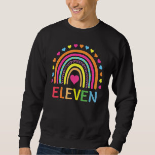 11 Years Old Rainbow 11th Birthday For Girls Boys Sweatshirt