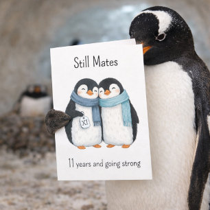 11 Years still mates aath anniversary Card