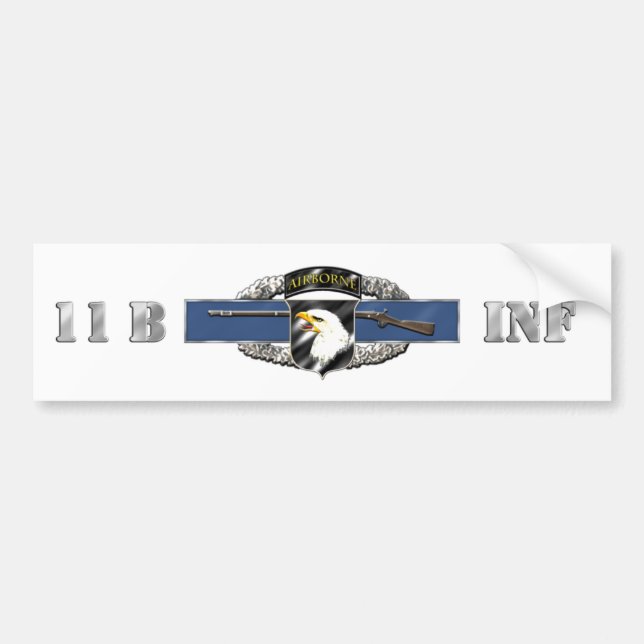11B 101st Airborne Division Bumper Sticker (Front)
