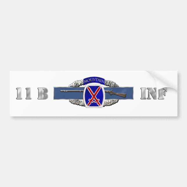 11B 10th Mountain Division Bumper Sticker (Front)