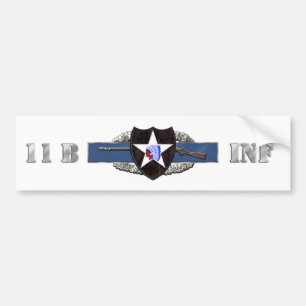 11B 2nd Infantry Division Bumper Sticker