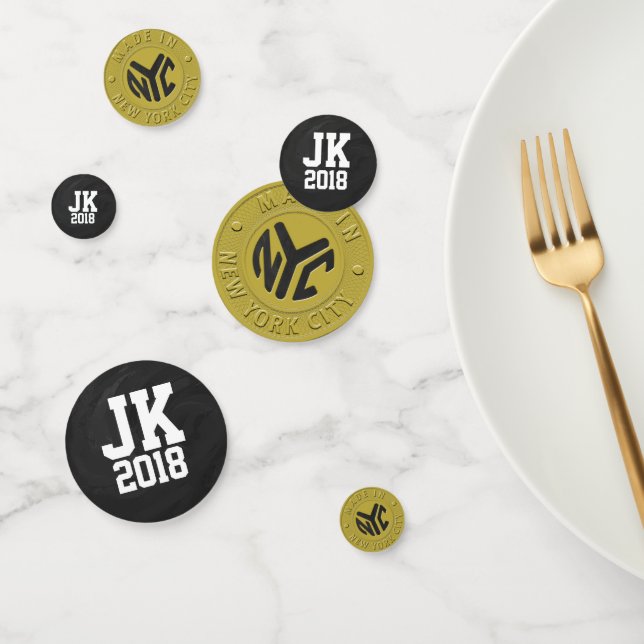 11of12 Personalised New York Token Dots Confetti (Group)