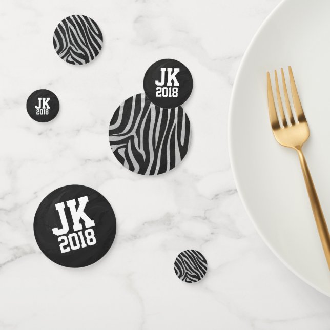 11of12 Personalised Zebra Dots Confetti (Group)