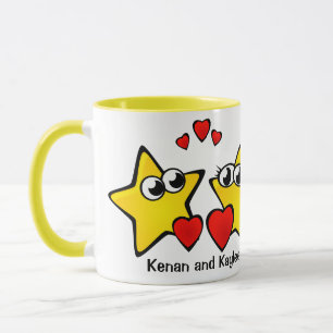 11oz Custom Stars Add Names Coffee Mug By Zazz_it