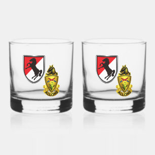 11th ACR Armoured Cavalry Regiment Whiskey Glass