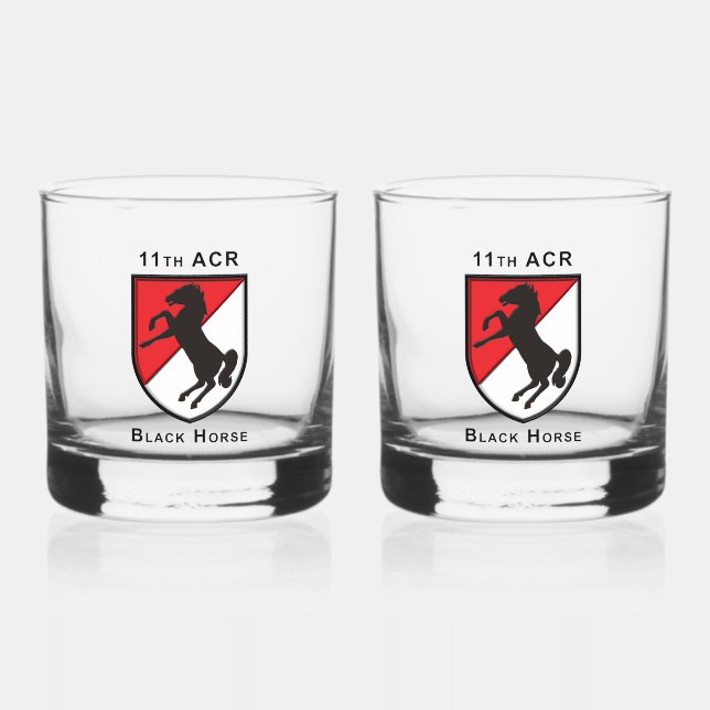11th ACR Armoured Cavalry Regiment Whiskey Glass (Front)