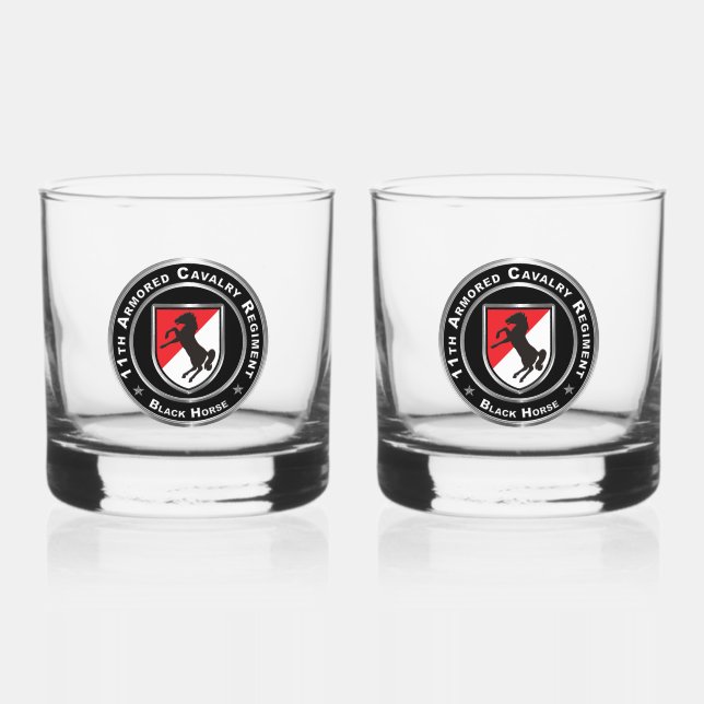 11th ACR Armoured Cavalry Regiment Whiskey Glass (Front)
