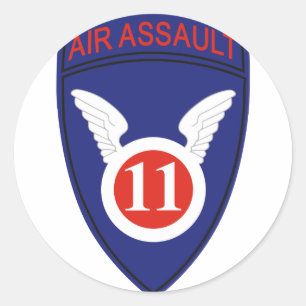 11th Air Assault Div Classic Round Sticker
