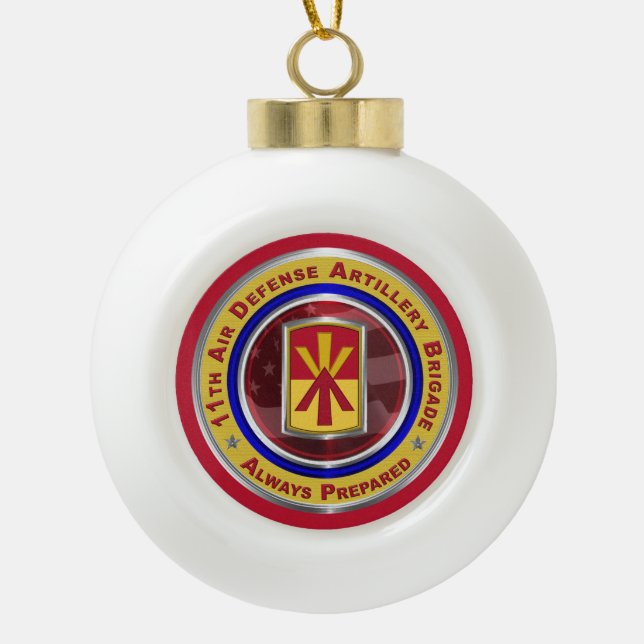 11th Air Defence Brigade  Ceramic Ball Christmas Ornament (Front)