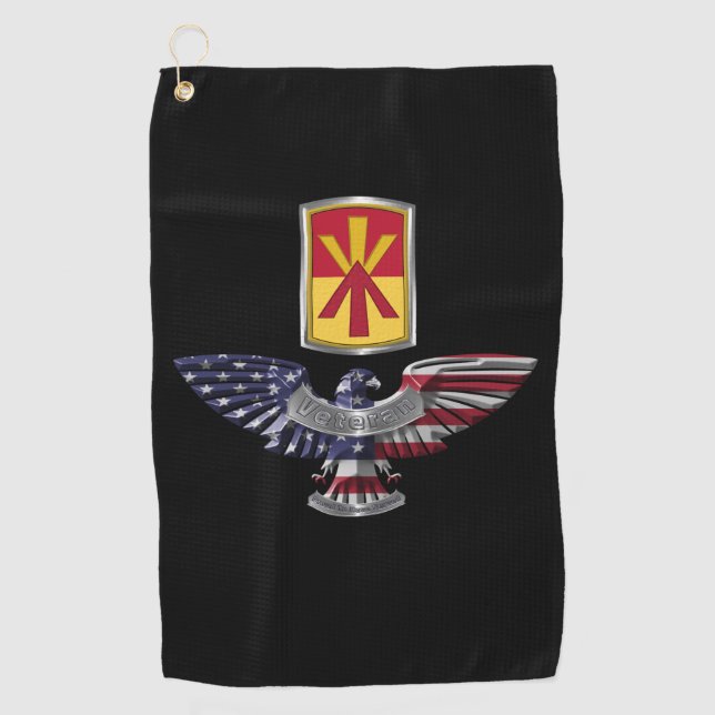 11th Air Defence Brigade Customised Eagle Golf Towel (Front)