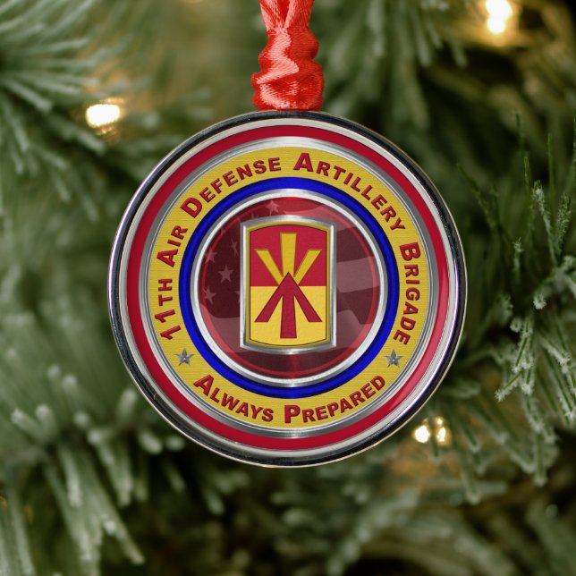 11th Air Defence Brigade Metal Ornament (Tree)