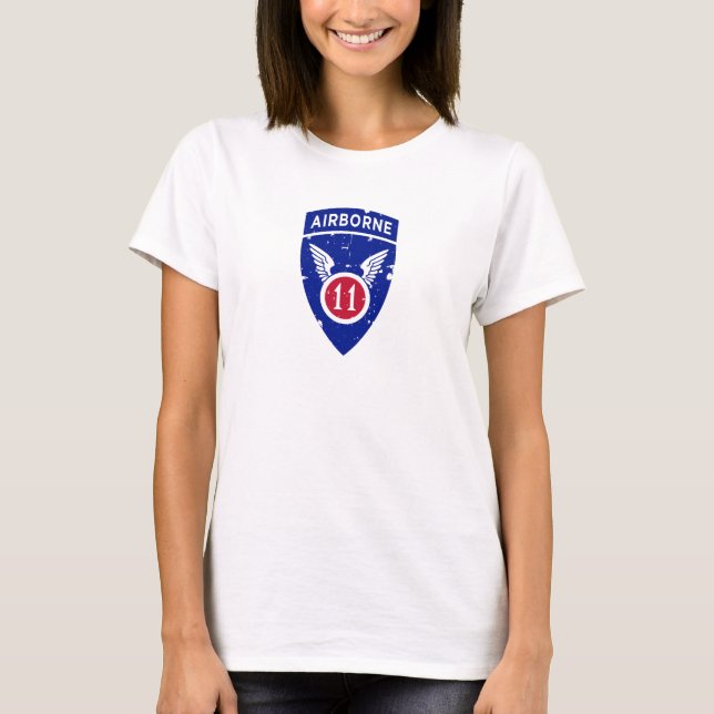11th Airborne Division "Arctic Angels" Grunge T-Shirt (Front)