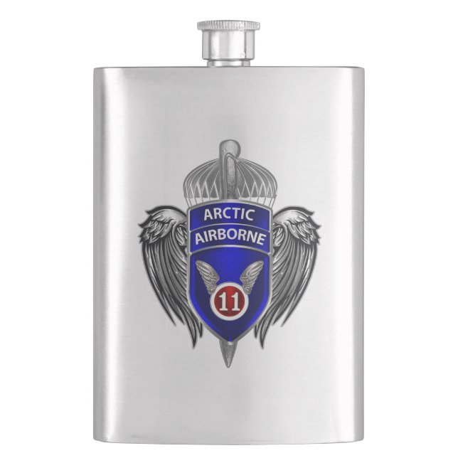 11th Airborne Division    Hip Flask (Front)