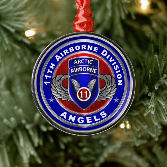 11th Airborne Division Metal Ornament (Tree)