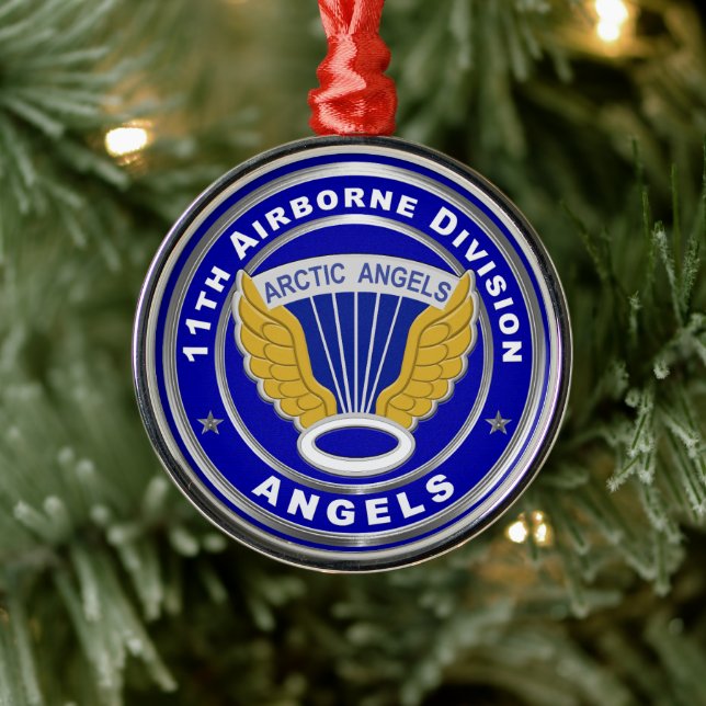 11th Airborne Division Metal Ornament (Tree)