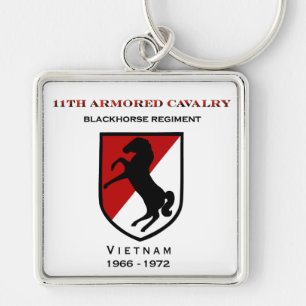 11th Armoured Cavalry Blackhorse Patch Keychain
