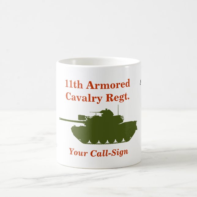 11th Armoured Cavalry M48A3 Patton Custom Mug (Center)
