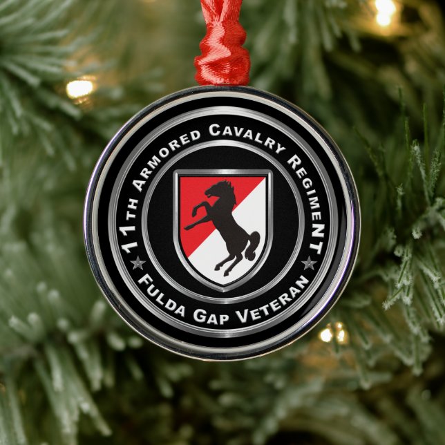 11th Armoured Cavalry Regiment Fulda Gap Metal Ornament (Tree)