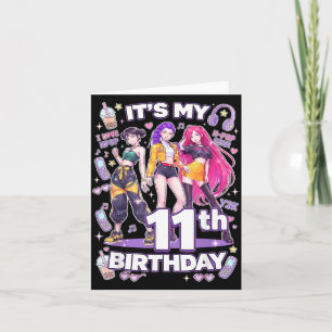 11th Birthday 11 Year Old Girl Korean Pop Kpop Card