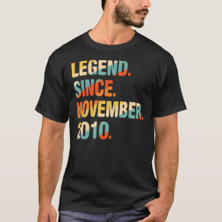 11th Birthday 11 Year Old Legend Since November 20 T-Shirt