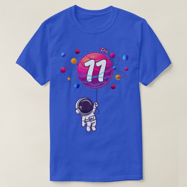 11th Birthday 11 Years Old Birthday Boy Gift Astro T-Shirt (Design Front)
