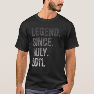 11th Birthday  11 Years Old Legend Since July 2011 T-Shirt