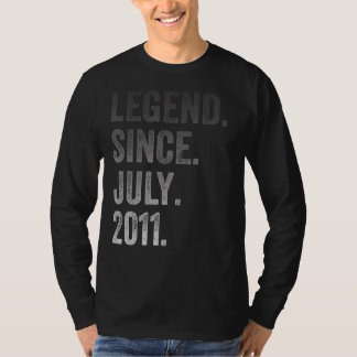 11th Birthday 11 Years Old Legend Since July 2011 T-Shirt