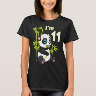 11th Birthday  11 Years Old Party Animal Panda  3 T-Shirt