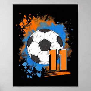 11th Birthday 11 Years Old Soccer Ll Poster