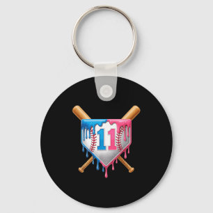 11th Birthday 11yr 2014 Baseball 11 Player 11th Bi Key Ring