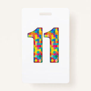 11th Birthday Autism Insert For Boy Girl ID Badge